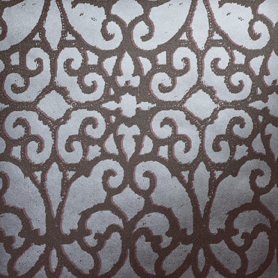Galerie Universe Ocean Blue Pluto Glass Stone Motif Wallpaper Roll