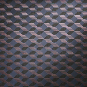 Galerie Universe Ocean Blue  Venus Glass Stone Geometric Wave Wallpaper Roll