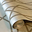 Galerie Universe Sand Beige Saturn Glass Stone Geometic Lines Wallpaper Roll