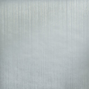 Galerie Universe Stone Blue Jupiter Metallic Stripe Wallpaper Roll