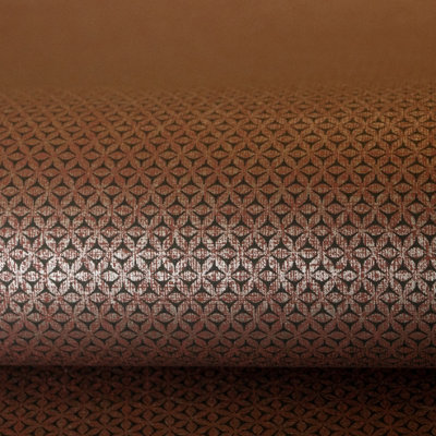 Galerie Urban Classics Antique Red Haga Metallic Geometric Vignette Stripe Wallpaper Roll