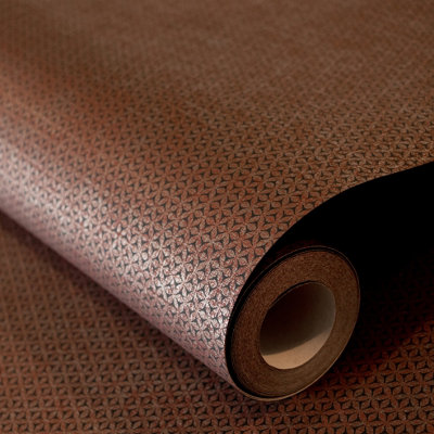 Galerie Urban Classics Antique Red Haga Metallic Geometric Vignette Stripe Wallpaper Roll