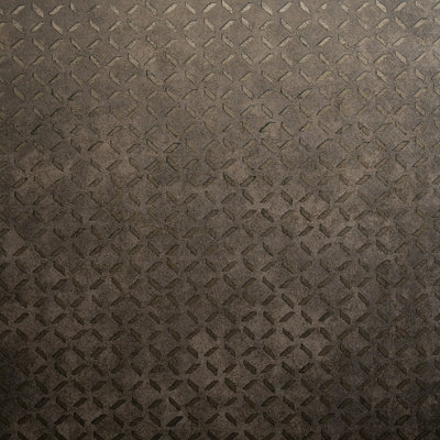 Galerie Urban Classics Dark Brown Soho Metallic Industrial Grid Wallpaper Roll