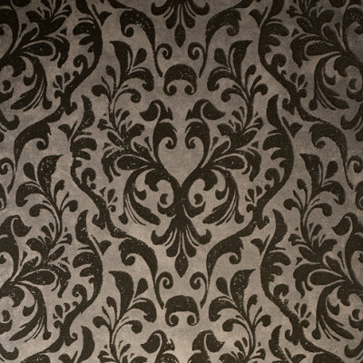 Galerie Urban Classics Flock Damask Bronze Brown Wallpaper 81253
