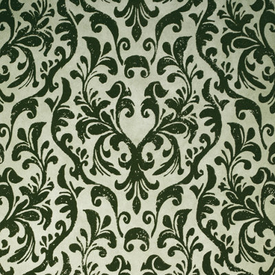 Galerie Urban Classics Flock Damask Green Wallpaper 81254