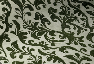 Galerie Urban Classics Flock Damask Green Wallpaper 81254