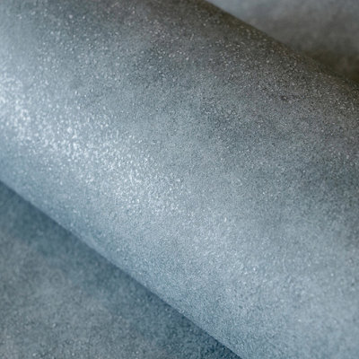 Galerie Urban Classics Steel Blue Portobello Abstract Texture Metallic Wallpaper Roll