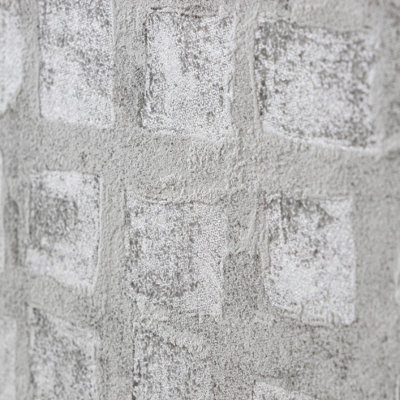 Galerie Urban Classics Taupe Grey Manhattan Metallic Loft Tiles Wallpaper Roll