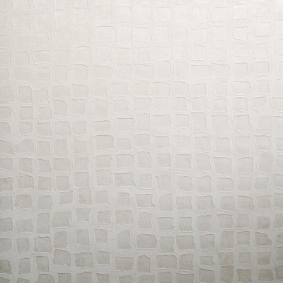 Galerie Urban Classics White Manhattan Metallic Loft Tiles Wallpaper Roll