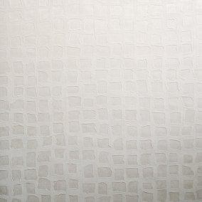 Galerie Urban Classics White Manhattan Metallic Loft Tiles Wallpaper Roll