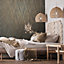 Galerie Urban Textures Black/Copper Sheen Wave Ribbons Wallpaper Roll