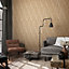 Galerie Urban Textures Brown Sheen Wave Ribbons Wallpaper Roll