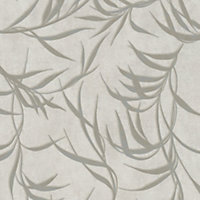 Galerie Urban Textures Metallic Beige Leaf Wallpaper Roll