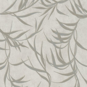 Galerie Urban Textures Metallic Beige Leaf Wallpaper Roll