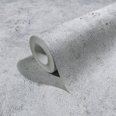 Galerie Urban Textures Metallic Grey Abstract Plain Texture Wallpaper Roll