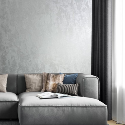 Galerie Urban Textures Metallic Silver Abstract Structure Texture Wallpaper Roll