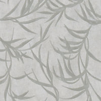 Galerie Urban Textures Metallic Warm Grey Leaf Wallpaper Roll