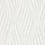 Galerie Urban Textures White Sheen Wave Ribbons Wallpaper Roll