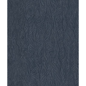 Galerie Utopia Blue Leaf Emboss Sheen Finish Wallpaper Roll