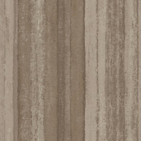 Galerie Utopia Bronze/Brown Nomed Stripe Sheen Finish Wallpaper Roll