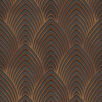 Galerie Utopia Bronze/Grey Geometric Arch Array Lustre Finish A4 Wallpaper Sample