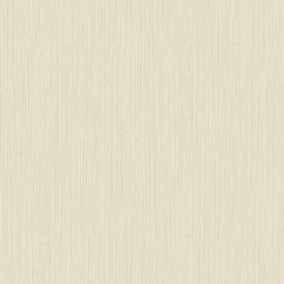 Galerie Utopia Cream Vertical Weave Stripe Sheen Finish Wallpaper Roll