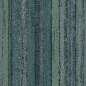 Galerie Utopia Green Nomed Stripe Sheen Finish Wallpaper Roll