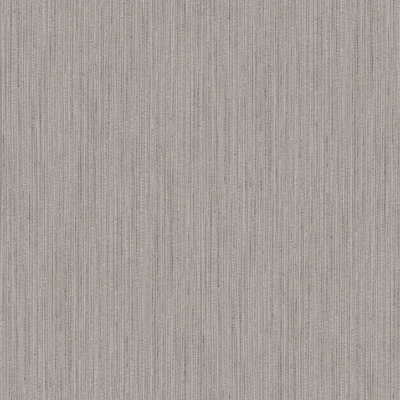 Galerie Utopia Grey Vertical Weave Stripe Sheen Finish Wallpaper Roll