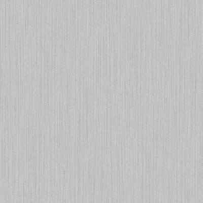 Galerie Utopia Light Grey Vertical Weave Stripe Sheen Finish Wallpaper Roll