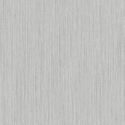 Galerie Utopia Light Grey Vertical Weave Stripe Sheen Finish Wallpaper Roll