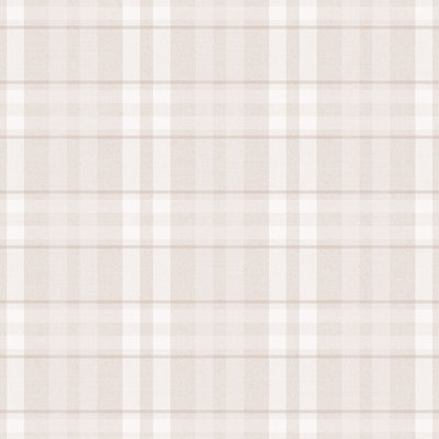 Galerie Vintage Roses Beige Plaid Smooth Wallpaper