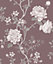 Galerie Vintage Roses Burgundy Grey Magnolia Smooth Wallpaper