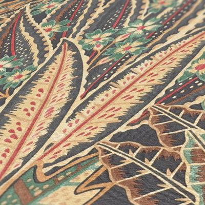 Galerie Welcome Home Bronze Brown Bohemian Floral Wallpaper