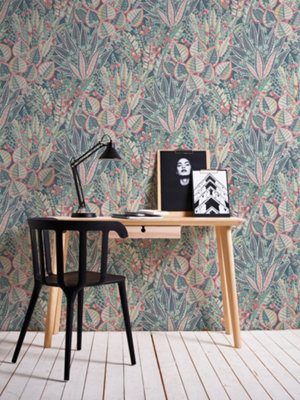 Galerie Welcome Home Green Bohemian Floral Wallpaper
