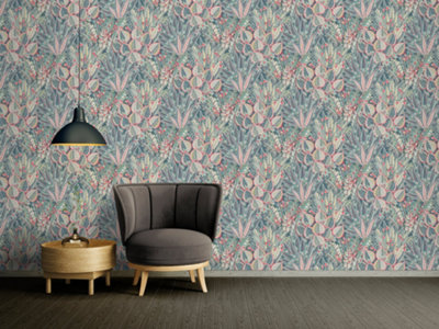 Galerie Welcome Home Green Bohemian Floral Wallpaper