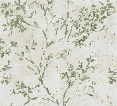 Galerie Welcome Home Green Rustic Blossom Wallpaper