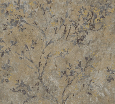 Galerie Welcome Home Purple Lilac Rustic Blossom Wallpaper