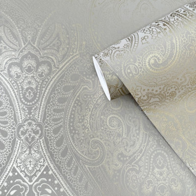 Galerie Zen Bronze Brown Floral AM22002-2 Wallpaper