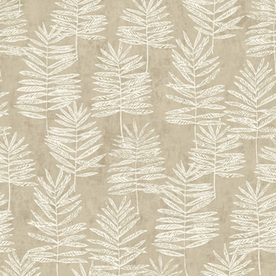 Galerie Zen Cream Tree Leaf DWP0365-03 Wallpaper