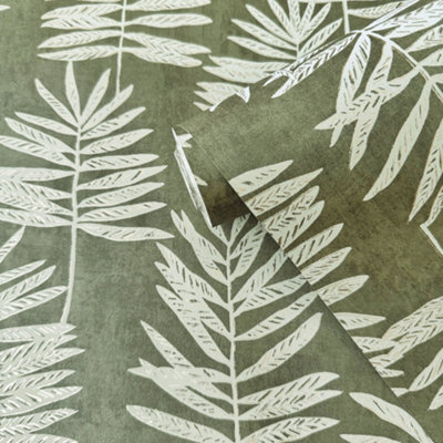 Galerie Zen Green Tree Leaf DWP0365-01 Wallpaper