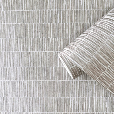 Galerie Zen Silver Grey Stripe DWP0362-06 Wallpaper