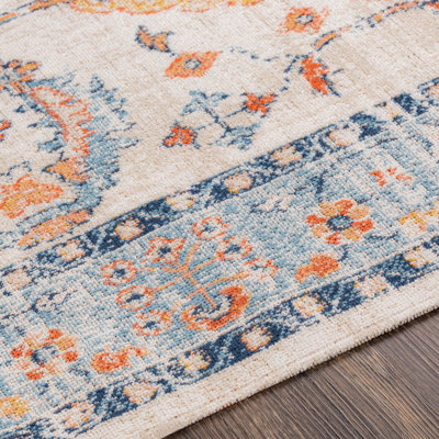GALILEA In- & Outdoor Traditional Boho Burnt Orange Area Rug 200 x 275 cm