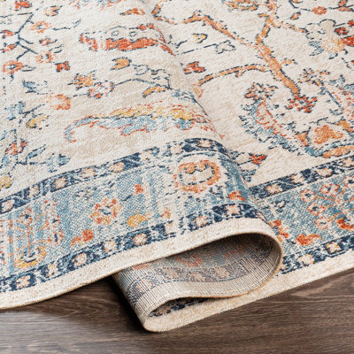 GALILEA In- & Outdoor Traditional Boho Burnt Orange Area Rug 200 x 275 cm
