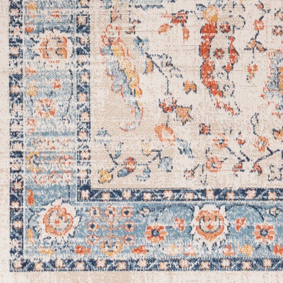 GALILEA In- & Outdoor Traditional Boho Burnt Orange Area Rug 200 x 275 cm