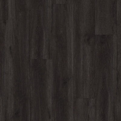 Galle Oak Noir Matte Wood Effect Glue-Down Luxury Vinyl Tile - Plank(2mm LVT) For Home & Contract Commercial Use - Covers 4.33sqm