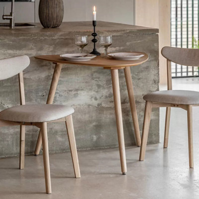 Gallery Hatfield Natural Small Dining Table Seats 2 Light Brown Oak ...