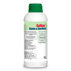 Gallup Home & Garden 1ltr Systemic Glyphosate Weed Killer Annual Perennial Weed
