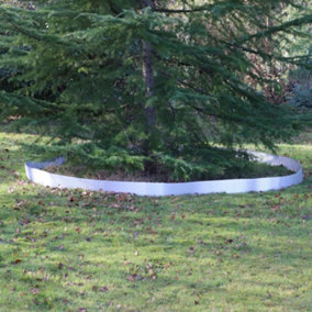 Galvanised Aluzinc Lawn Edging Roll - Wavy - 16.5cm Height - 50m