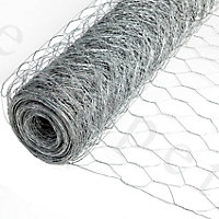 Galvanised Chicken Wire/Mesh Fencing for Rabbit Fence Garden 25mm x 120cm x 25m (22g)