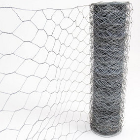 Galvanised Chicken Wire Mesh Fencing/Netting for Rabbit Fence Garden 50mm x 90cm x 50m (22g)